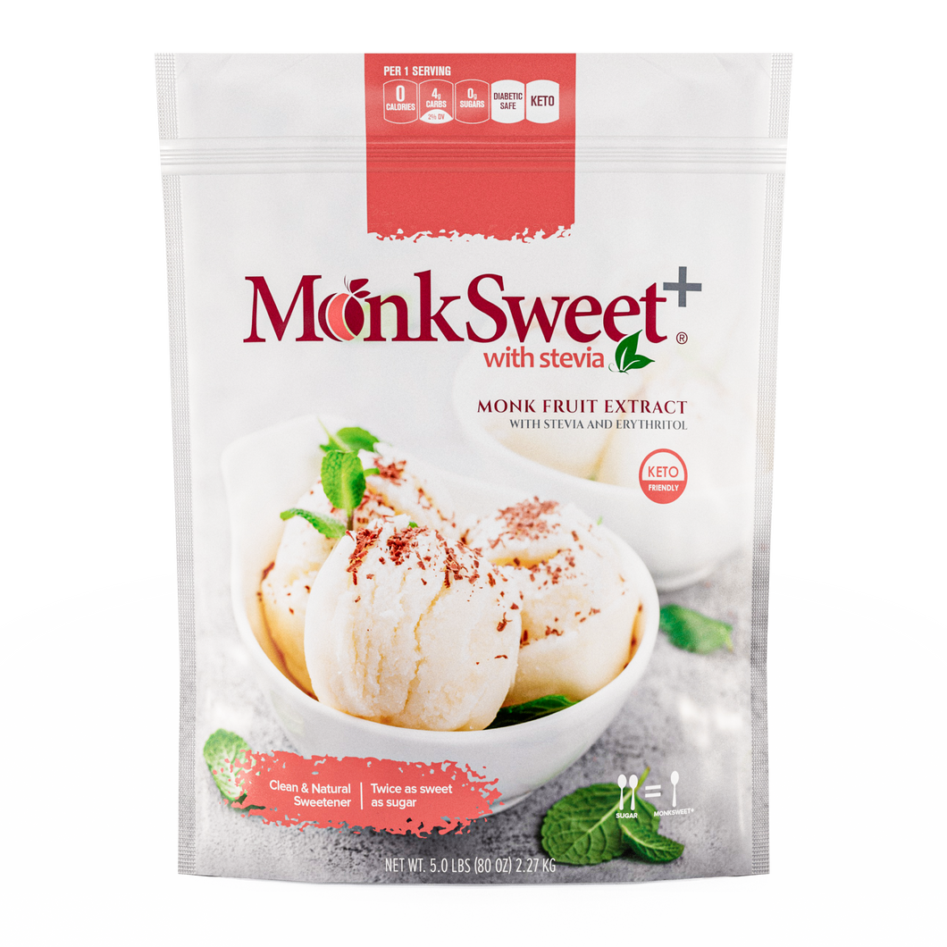 MonkSweet+ | Monk Fruit & Stevia Infused Erythritol