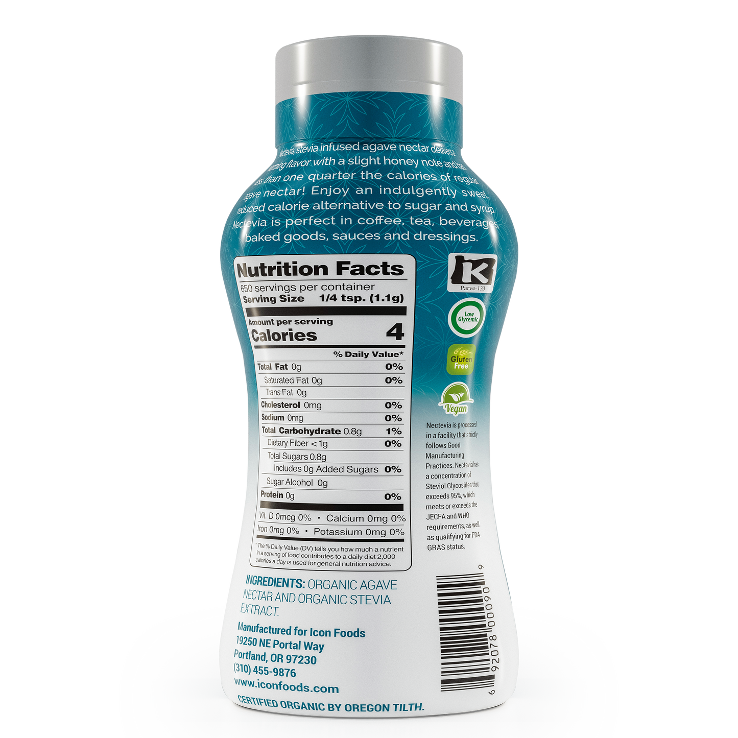 Nectevia Original | Stevia Infused Agave Nectar